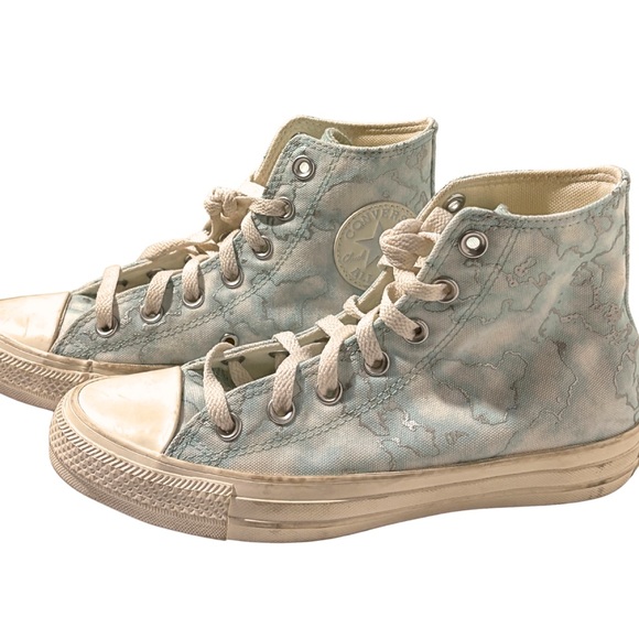 CONVERSE High Top Sneakers Chuck Taylor All Star Light Blue White Womens SZ 7 - Picture 5 of 11